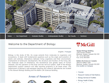 Tablet Screenshot of biology.mcgill.ca