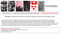 Desktop Screenshot of photonics.ece.mcgill.ca