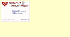 Desktop Screenshot of historyofmcgillproject.mcgill.ca