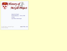 Tablet Screenshot of historyofmcgillproject.mcgill.ca