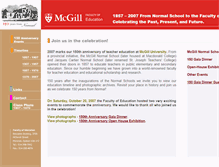 Tablet Screenshot of education150.mcgill.ca