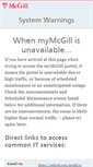 Mobile Screenshot of mymcgill.mcgill.ca