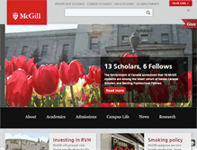 Tablet Screenshot of mcgill.ca